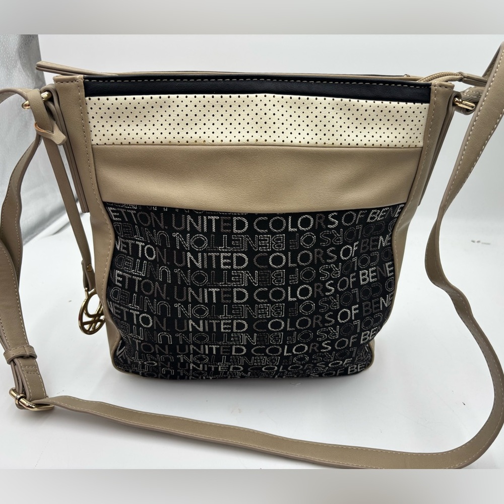 UNITED COLORS OF BENETTON Signature Logo Canvas Crossbody Bag